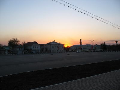 Закат на площади
