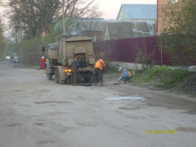 Ремонт дороги на Корневской 1
